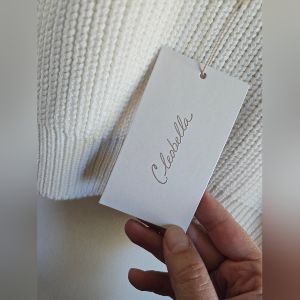 NWT! Cleobella, Rowan Sweater Top, Ivory, MSRP $198.00 - Picture 8 of 11